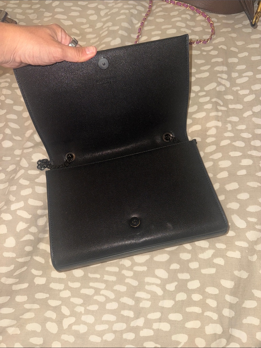 Source Unknown Black Chain Crossbody Bag with Logo - Picture 5 of 6